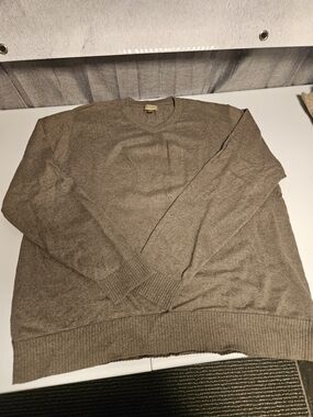 Sonoma Life + Style Heather Taupe Sweater: Cotton/cashmere Blend